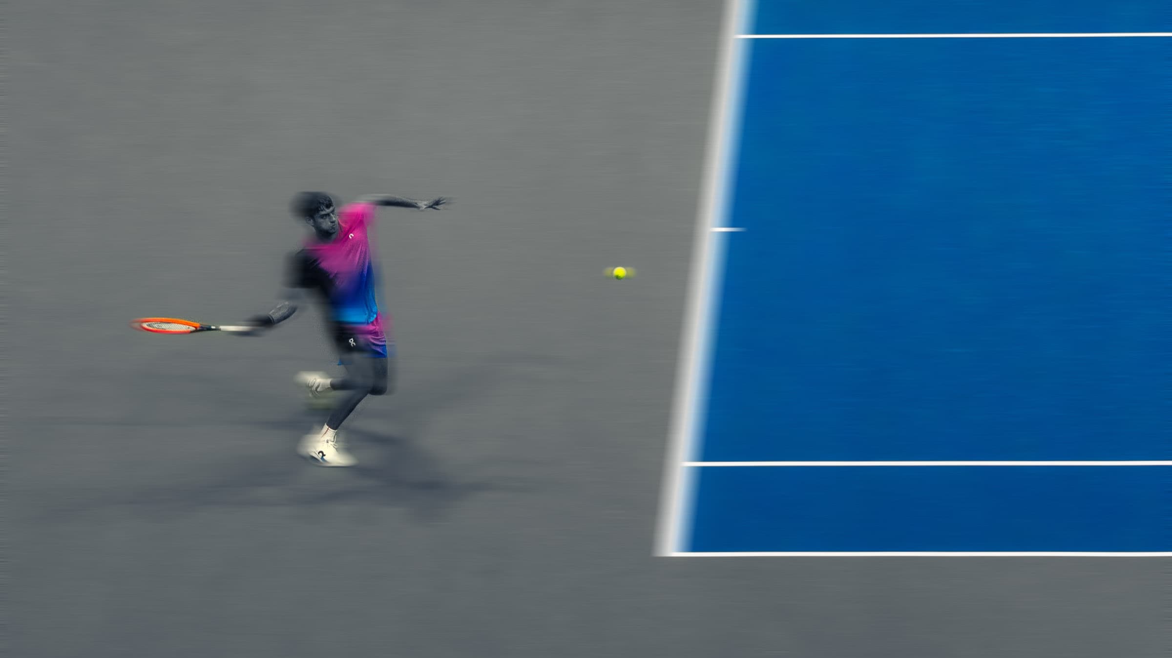 Tennis match from above